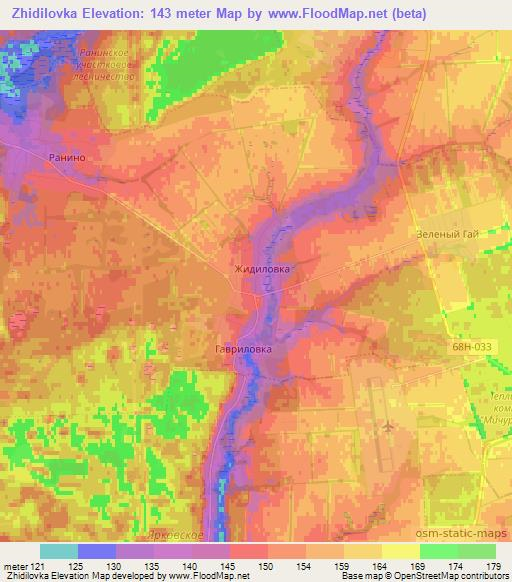 Zhidilovka,Russia Elevation Map