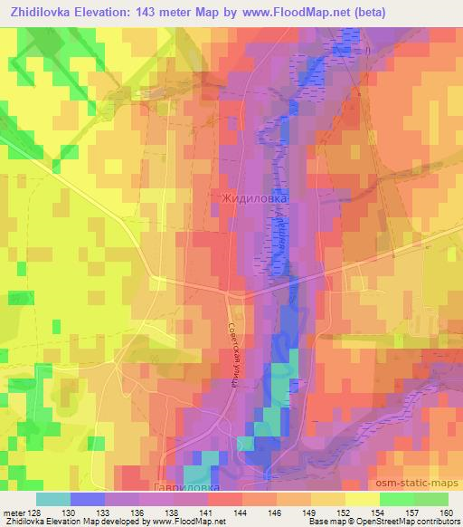 Zhidilovka,Russia Elevation Map