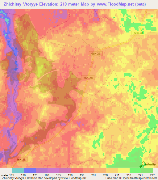 Zhichitsy Vtoryye,Russia Elevation Map