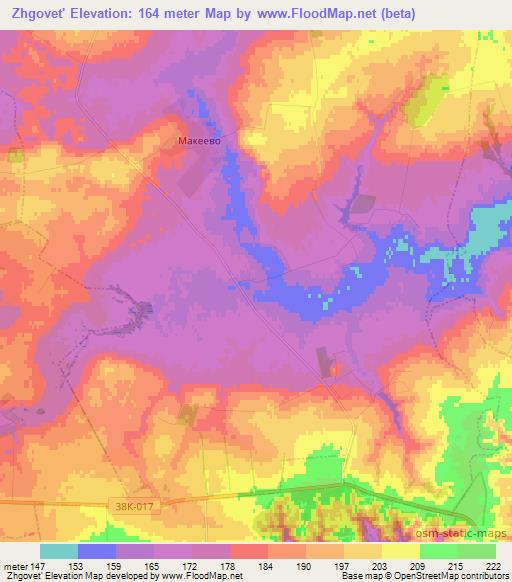 Zhgovet',Russia Elevation Map