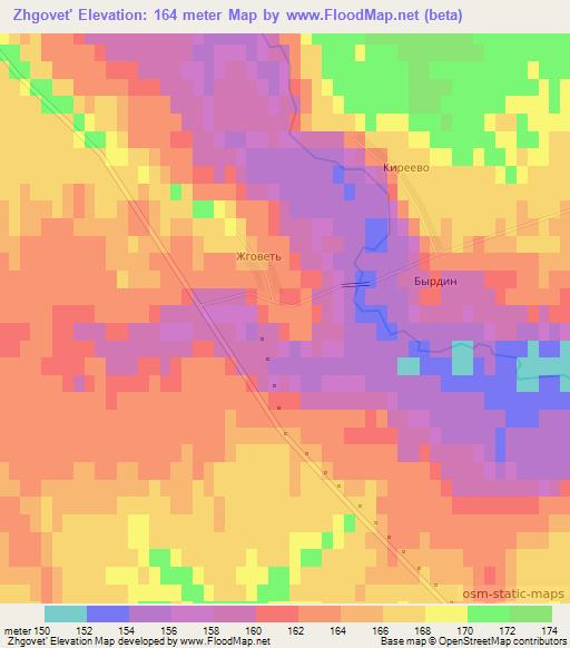 Zhgovet',Russia Elevation Map