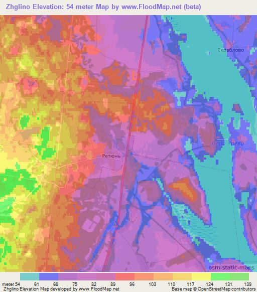 Zhglino,Russia Elevation Map