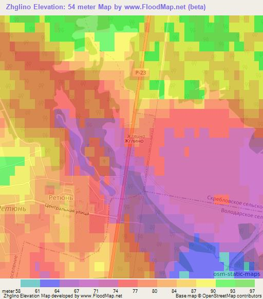 Zhglino,Russia Elevation Map