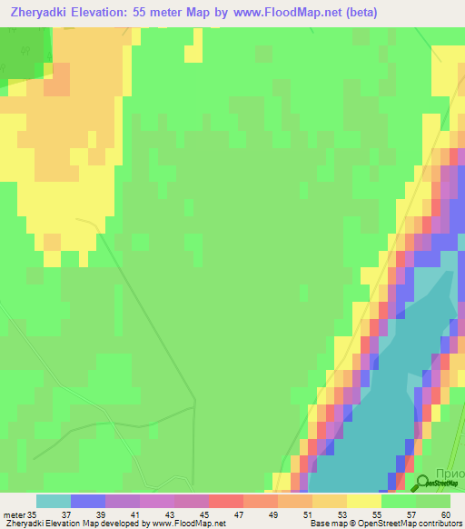 Zheryadki,Russia Elevation Map