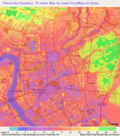 Zhernovka,Russia Elevation Map