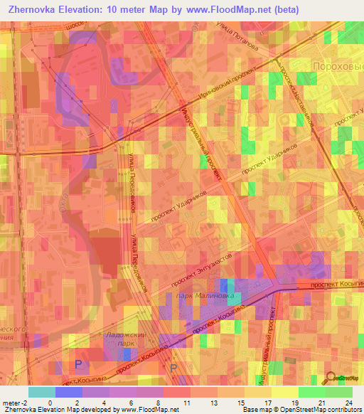 Zhernovka,Russia Elevation Map