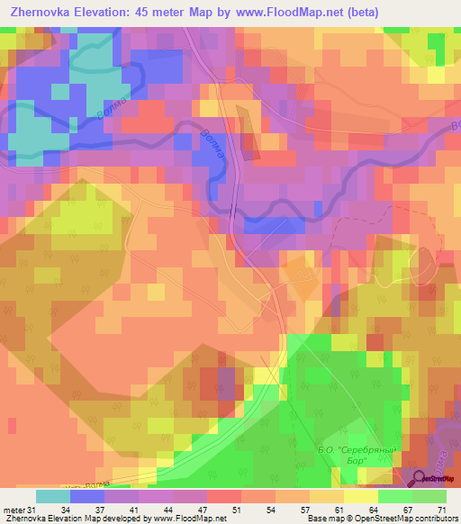 Zhernovka,Russia Elevation Map