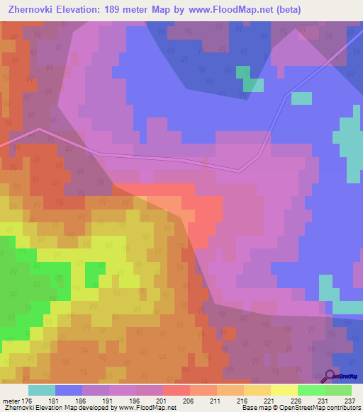 Zhernovki,Russia Elevation Map
