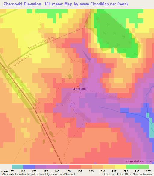 Zhernovki,Russia Elevation Map