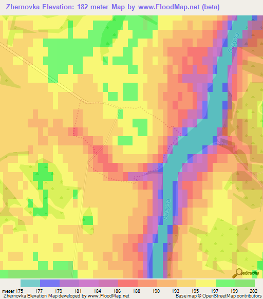 Zhernovka,Russia Elevation Map