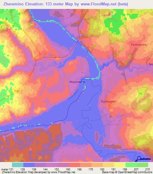 Zheremino,Russia Elevation Map