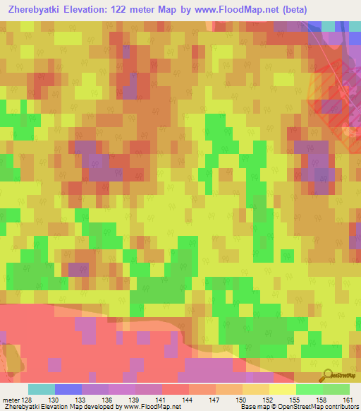 Zherebyatki,Russia Elevation Map