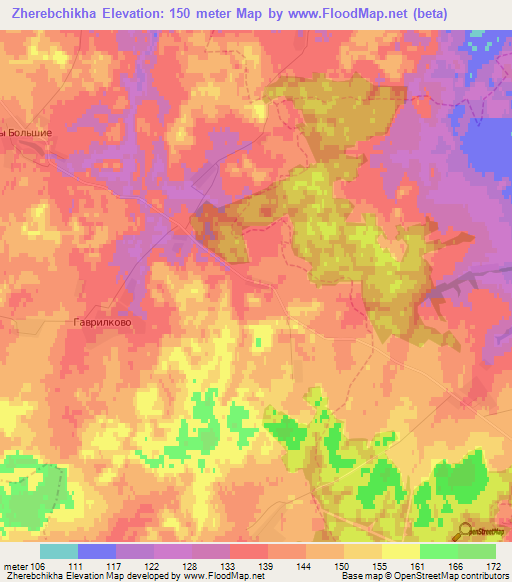 Zherebchikha,Russia Elevation Map