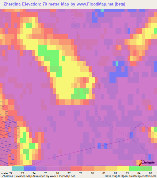 Zherdina,Russia Elevation Map