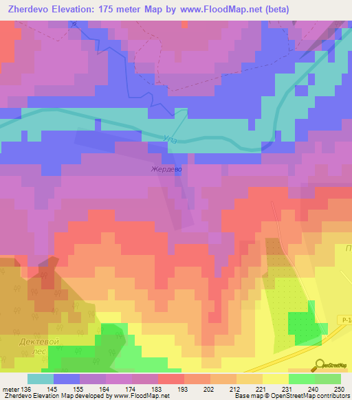 Zherdevo,Russia Elevation Map