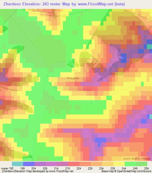 Zherdevo,Russia Elevation Map