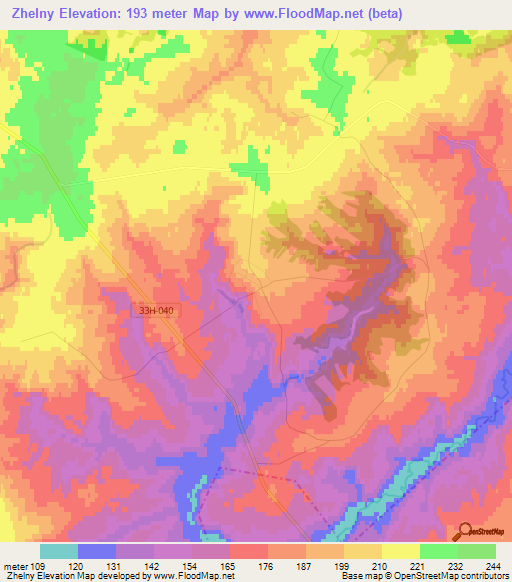 Zhelny,Russia Elevation Map