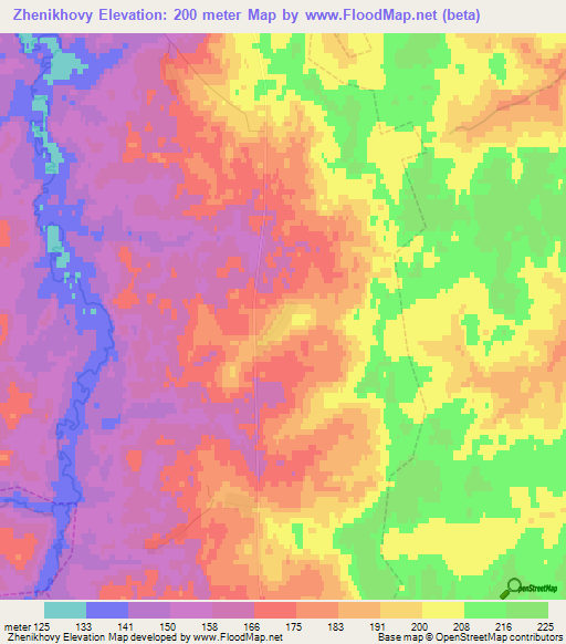 Zhenikhovy,Russia Elevation Map