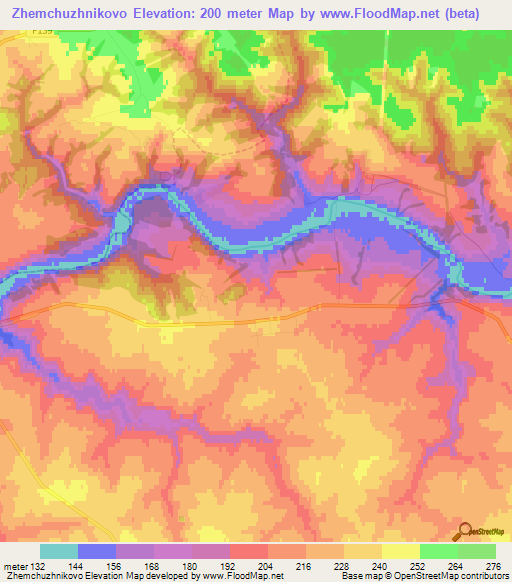 Zhemchuzhnikovo,Russia Elevation Map