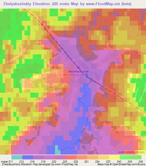 Zhelyabuzhskiy,Russia Elevation Map
