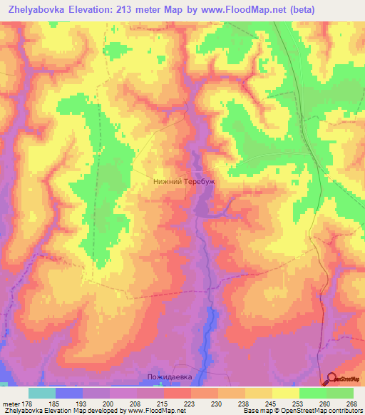 Zhelyabovka,Russia Elevation Map