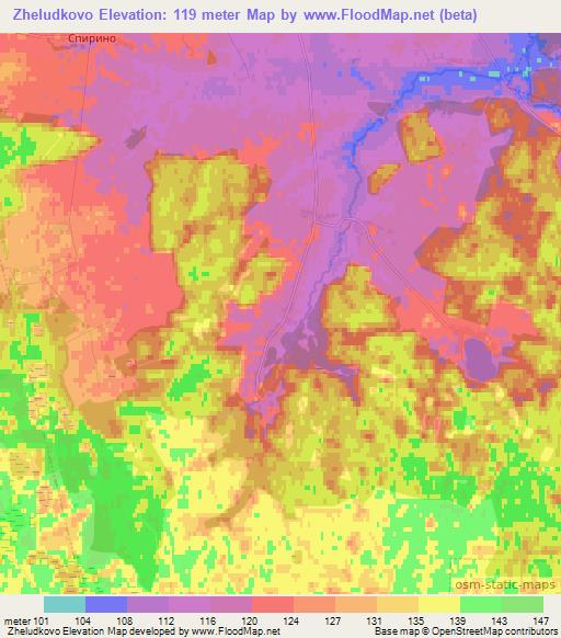 Zheludkovo,Russia Elevation Map