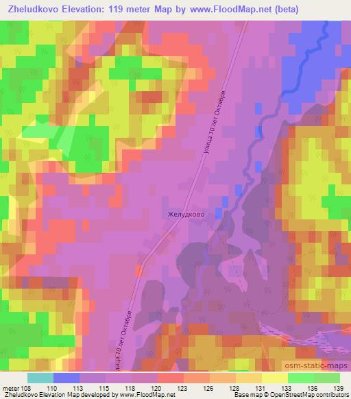 Zheludkovo,Russia Elevation Map