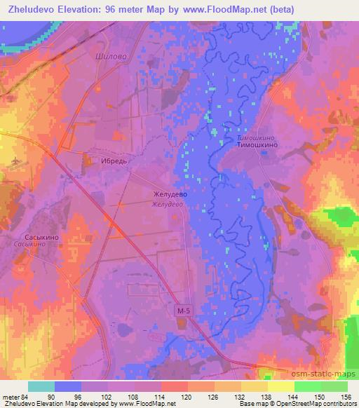 Zheludevo,Russia Elevation Map