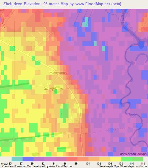 Zheludevo,Russia Elevation Map