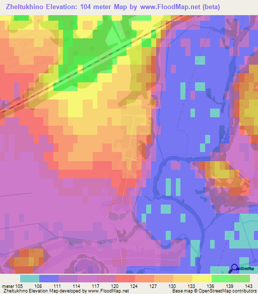 Zheltukhino,Russia Elevation Map