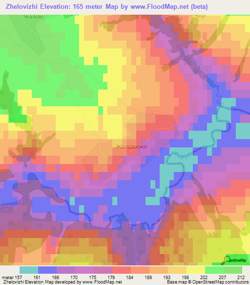 Zhelovizhi,Russia Elevation Map