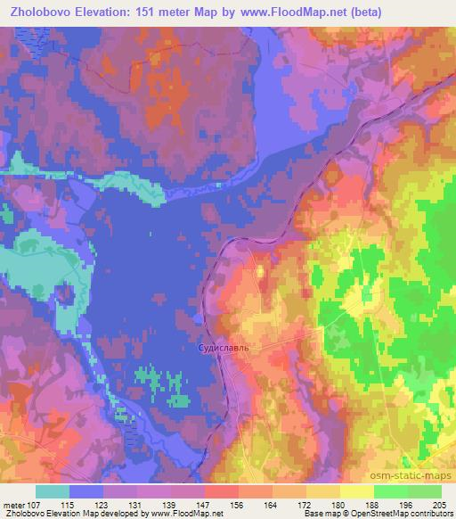 Zholobovo,Russia Elevation Map