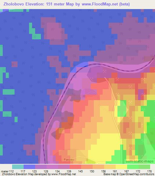 Zholobovo,Russia Elevation Map