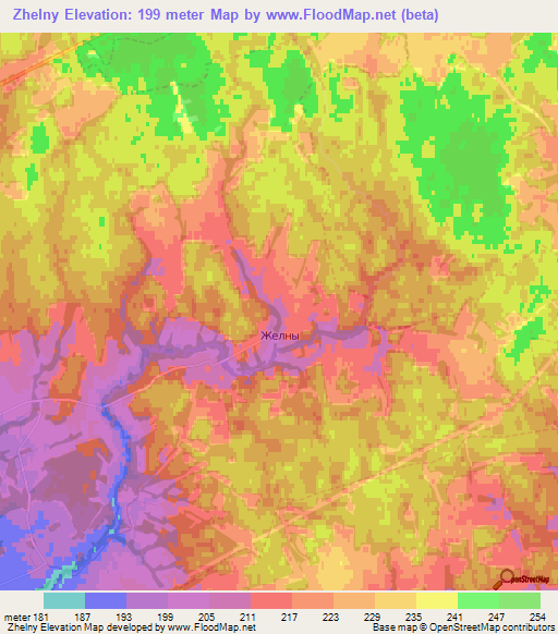 Zhelny,Russia Elevation Map