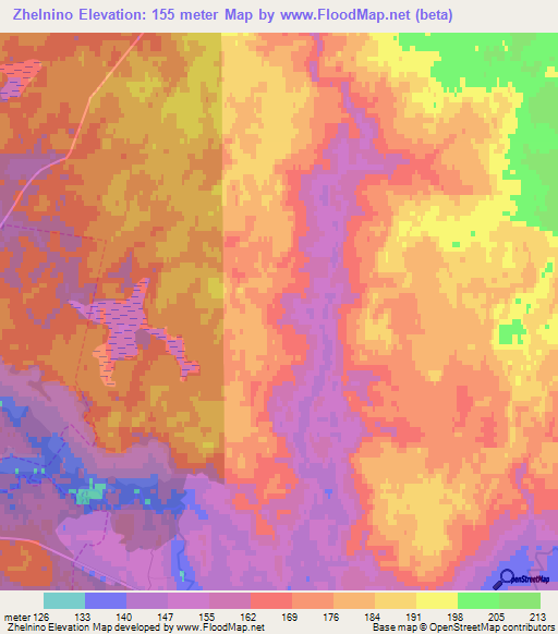 Zhelnino,Russia Elevation Map