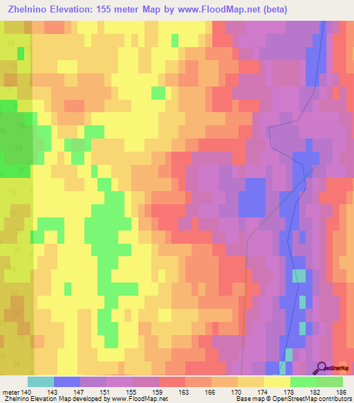 Zhelnino,Russia Elevation Map