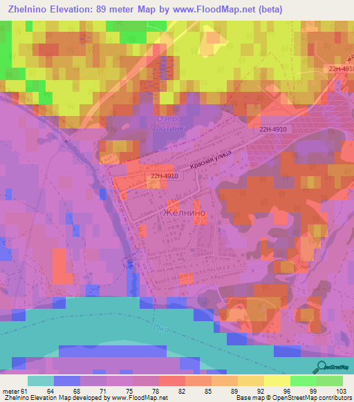 Zhelnino,Russia Elevation Map