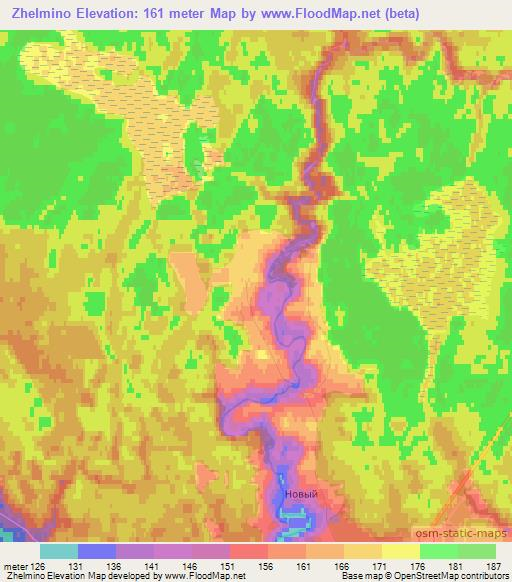 Zhelmino,Russia Elevation Map