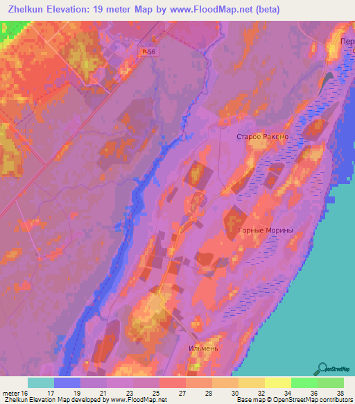 Zhelkun,Russia Elevation Map