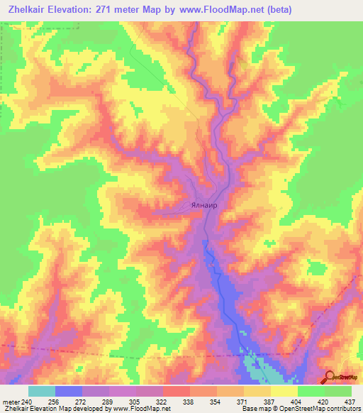 Zhelkair,Russia Elevation Map