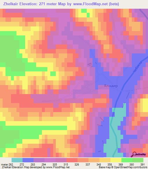 Zhelkair,Russia Elevation Map