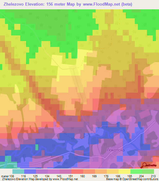 Zhelezovo,Russia Elevation Map