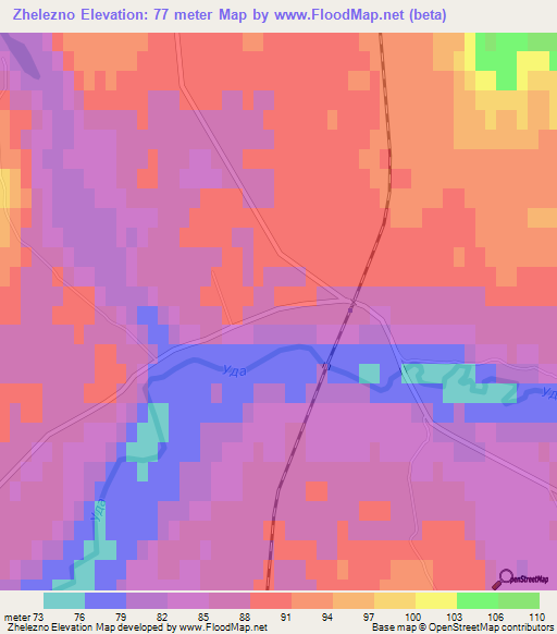 Zhelezno,Russia Elevation Map