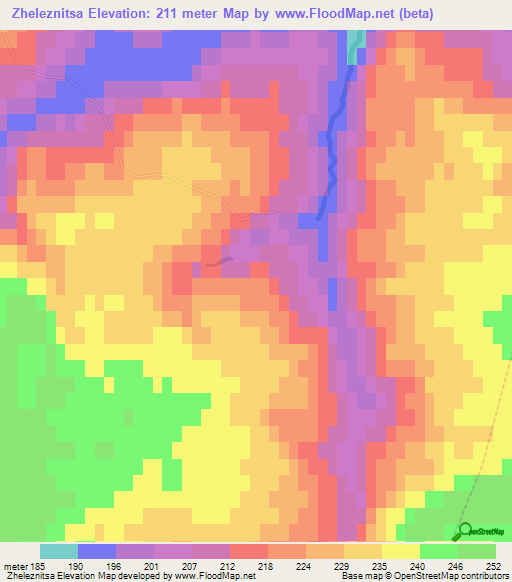 Zheleznitsa,Russia Elevation Map