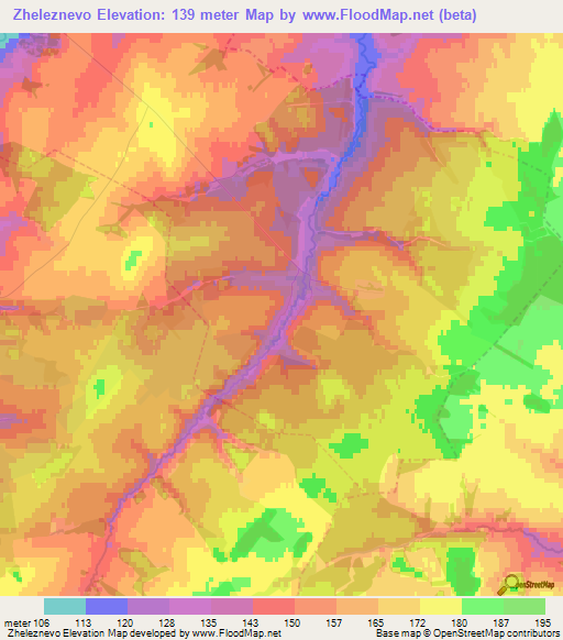 Zheleznevo,Russia Elevation Map