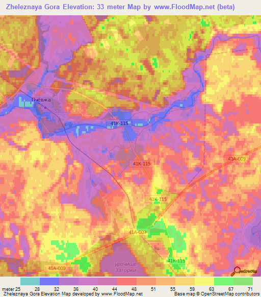 Zheleznaya Gora,Russia Elevation Map