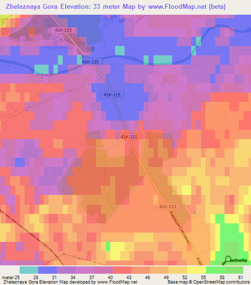 Zheleznaya Gora,Russia Elevation Map