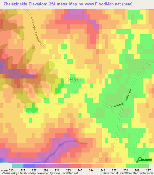 Zhelezinskiy,Russia Elevation Map