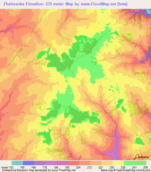 Zhelezenka,Russia Elevation Map