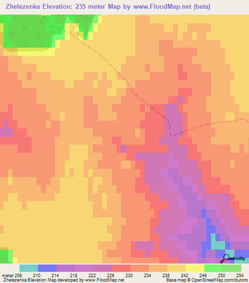 Zhelezenka,Russia Elevation Map